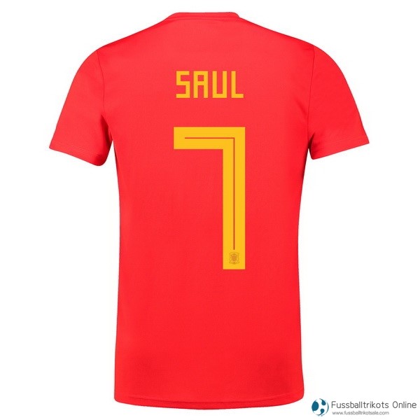 Spanien Trikot Heim Saul 2018 Rote Fussballtrikots Günstig